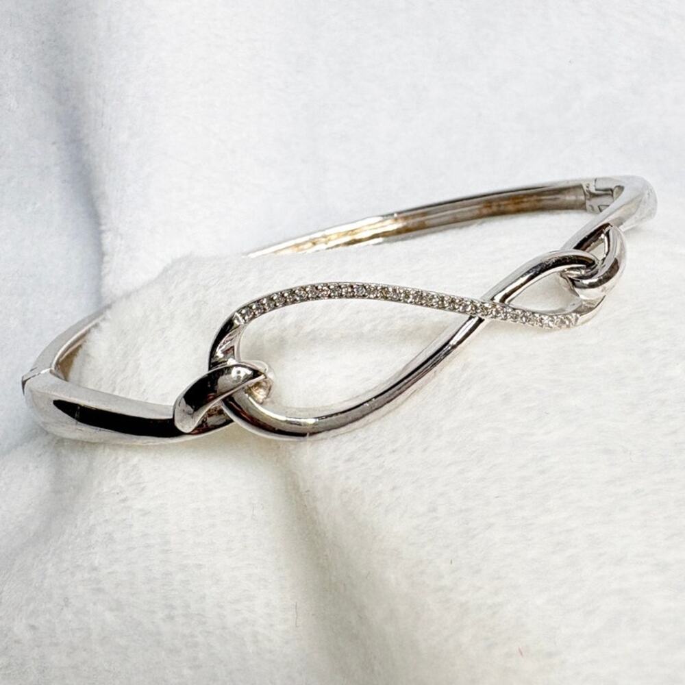 925 Sterling Silver Genuine Diamond Infinity Symbol Bracelet Kay Jewelers